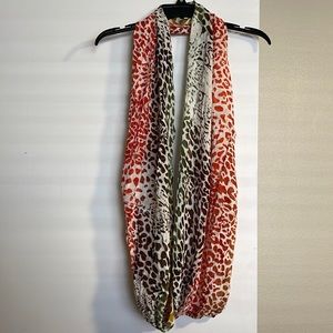 Charming Charlie animal print infinity scarf.